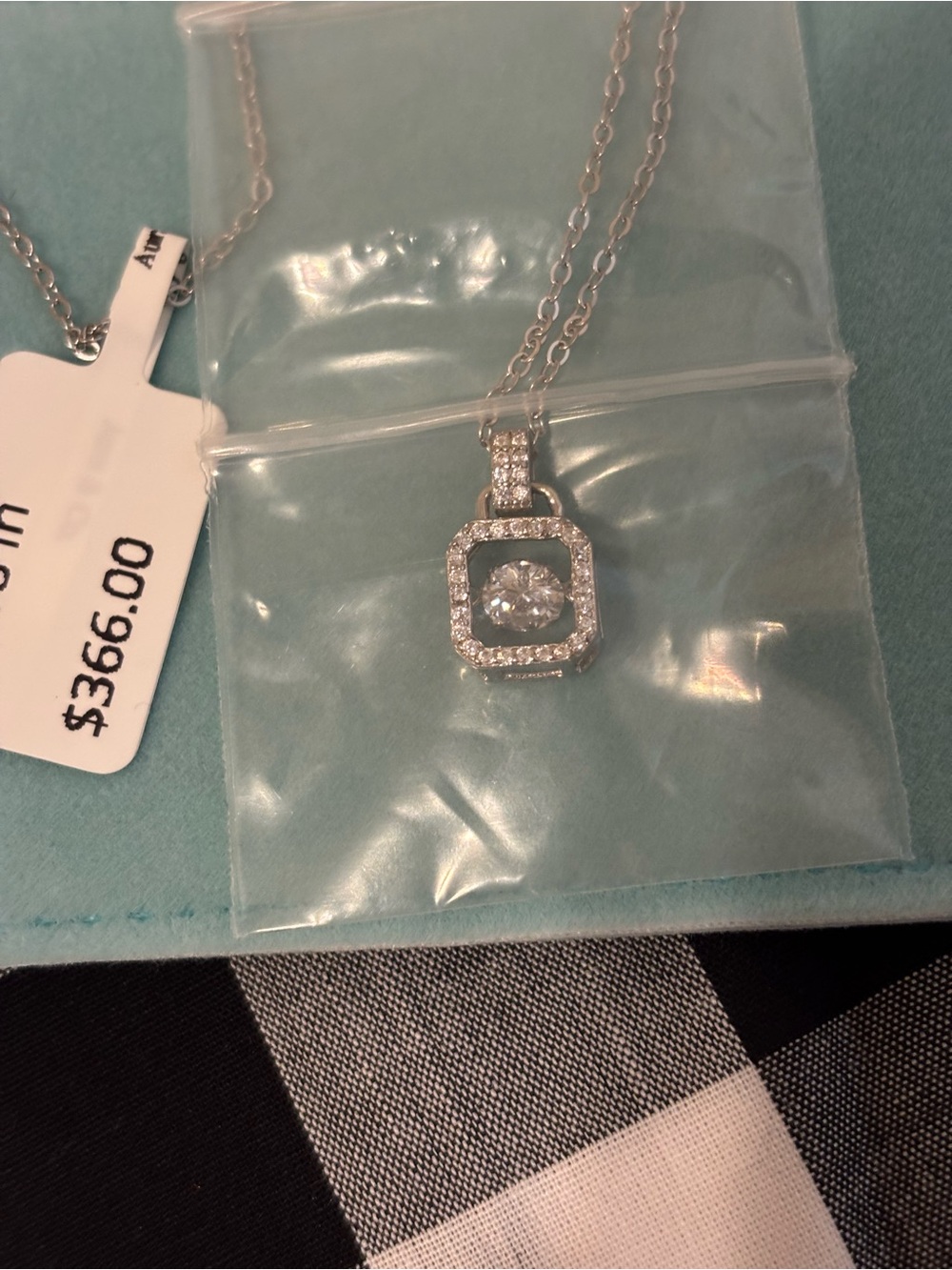 Sterling Silver White Moissanite Halo Pendant Necklace